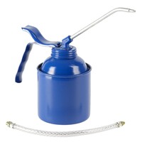Oliatore in Acciaio Blu 500cc con Beccuccio in Alluminio e Tubo PVC Superflex