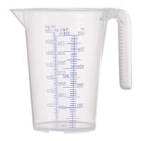 Transparent Measuring Jug 500ml / 0.5L Polypropylene with ml/l and US/UK Gallon Scale