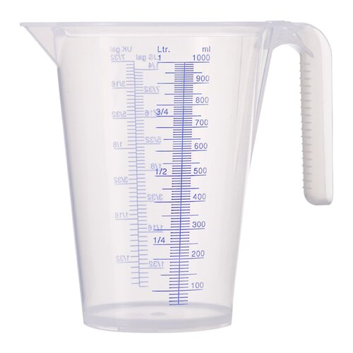 Pressol Verre Doseur Transparent 1 L (1000cc) Polypropylène à Double Échelle