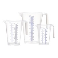 Set de Jarras Medidoras 0,5 l / 1 l / 2 l Transparente Polipropileno con Escala ml/l y US/UK Gal