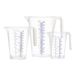 Set Jarras Medidoras 0,5/1/2 l Transparente PP