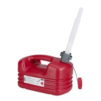 HDPE Jerrycan Rood 5 Liter met Flexibele Aftaptuit en UN-Goedkeuring