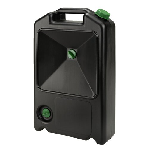 Pressol Oil Drain Tray 7L Black With Green Locking Cap, Integrated Funnel And Carrying Handle