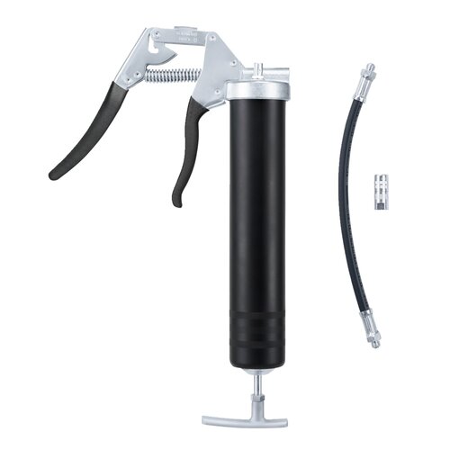 Pressol Pistola de Grasa de Una Mano Negra - Conexión M10x1, Presión Conmutable 200/300 Bar, Capacidad 500 cm³