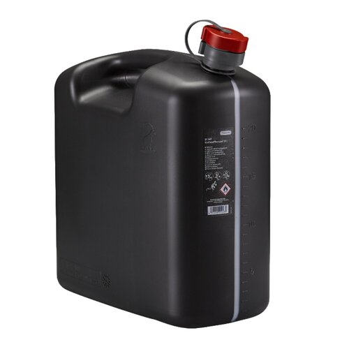 Pressol HDPE Kanister 20 L Dunkelgrau (RAL 7021) mit flexibler Tülle