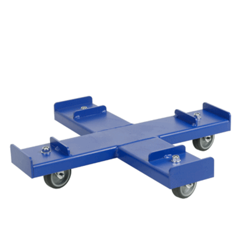 Pressol Transportador de Bidones en Cruz para Bidones de 60-200 Litros, Azul (Máx Ø 560 mm)