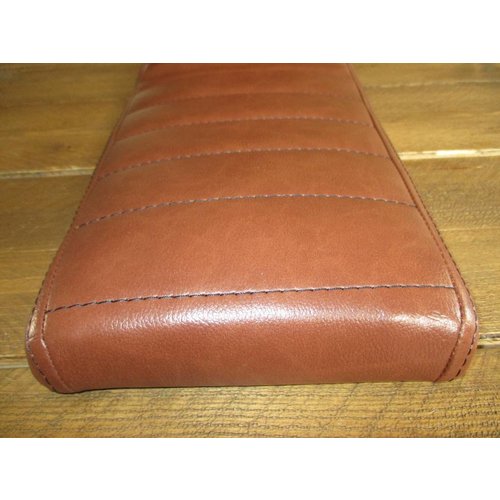 C.Racer Upholstered Cafe Racer Seat Tuck N' Roll Rustic Brown 58