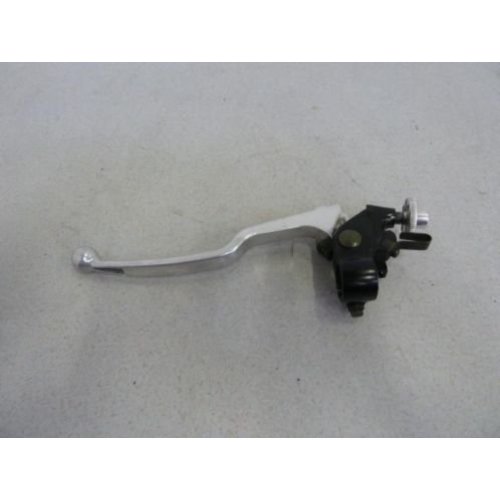 Emgo Linker Kupplungshebel aus gebürstetem Aluminium mit schwarzem Halter für 22 mm (7/8 Zoll) Lenker