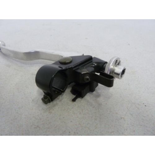 Emgo Linker Kupplungshebel aus gebürstetem Aluminium mit schwarzem Halter für 22 mm (7/8 Zoll) Lenker