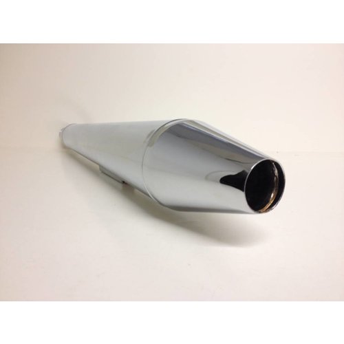 Emgo Peashooter Demper Staal 35 mm Aansluitdiameter 40 mm Uitlaat 675 mm Lengte voor Triumph T140 en Norton