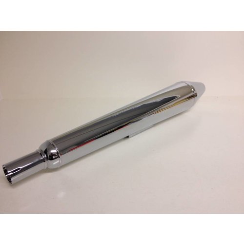 Emgo Peashooter Demper Staal 35 mm Aansluitdiameter 40 mm Uitlaat 675 mm Lengte voor Triumph T140 en Norton