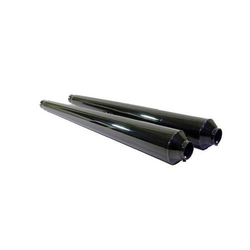 Siebenrock Paire de pots d'échappement noirs brillants "Hoske" 38 mm