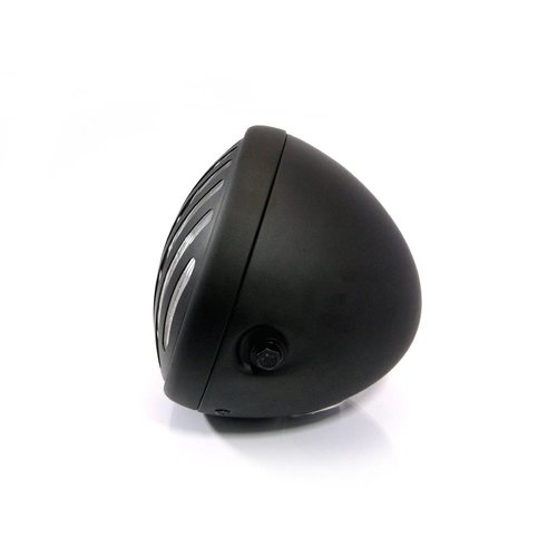 Phare avant noir mat 7 " Café Racer style "Steampunk"