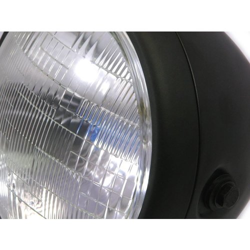 7.5" Cafe Racer Scheinwerfer Schwarz-Matt