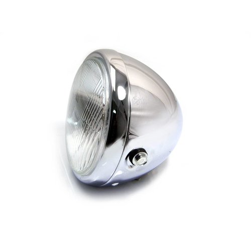 6.75" Classic Chrome Cafe Racer Headlight