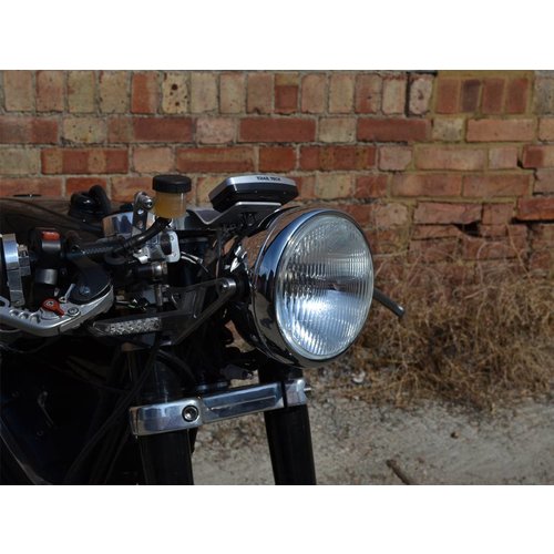6.75" Classic Chrome Cafe Racer Headlight