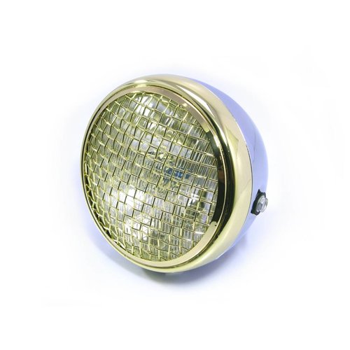 7 " Scrambler Headlight Brass & Chrome