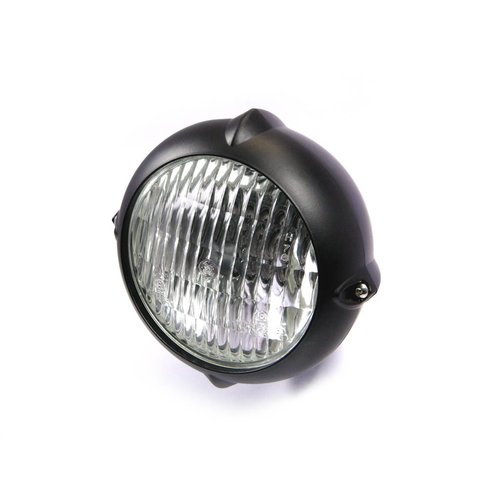 5.5" Vintage Headlight Bottom Mount Black