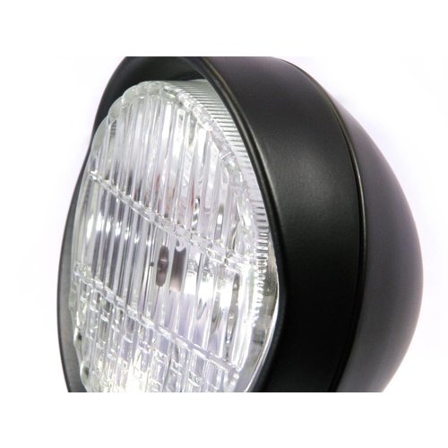 5.9" Flat Headlight Bottom Mount Black