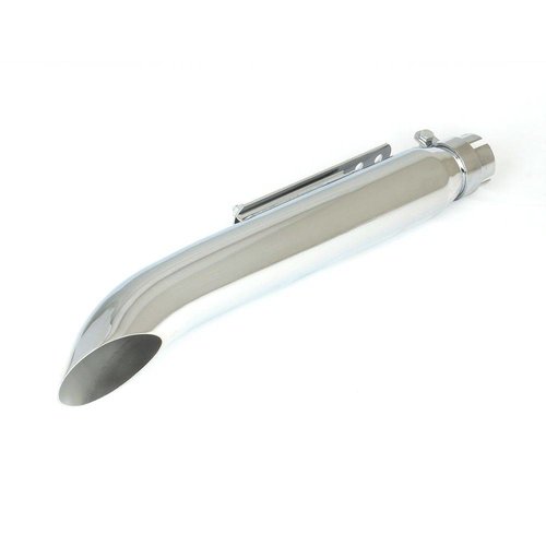 Emgo Silenziatore Turnout Cromato 38mm-45mm - Silenziatore Slip-On Universale da 40,6 cm con Diametro Interno di 4,4 cm / Esterno di 6,4 cm e Baffle Non Rimovibile