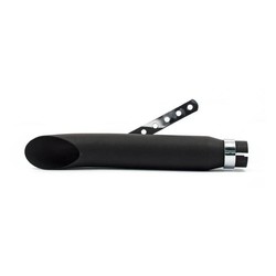 Slash Cut Silencer Black Steel 38mm - 44,5mm