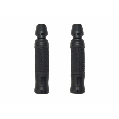 Cafe Racer Aluminium Griffe Schwarz + Bar Ends