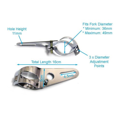 32mm - 40mm Chrom Lampenhalter