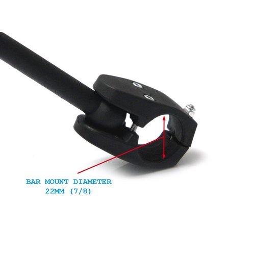 Bar End Mirror Modern Black (Wählen Sie Ihre Seite)