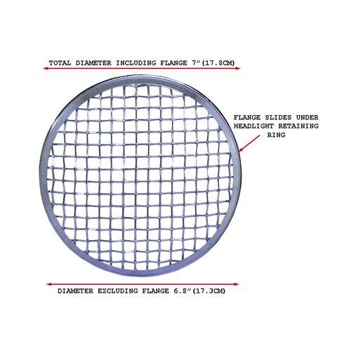 175MM Mesh Grid Insert Chrome