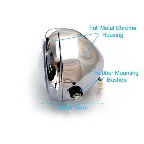 6.75" Chrome Cyclops Headlight Type 2