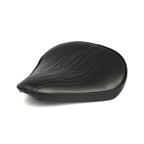 Bobber Seat Flames Groot Zwart