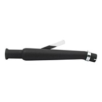 Trumpet Auspuff Links Schwarz Stahl 38mm - 44.4mm