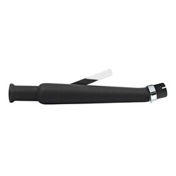 Scarico a Tromba Rialzato Destro Nero Ingresso 1.75 Pollici (44.4 mm) Regolabile a 38 mm, Lunghezza 20.5 Pollici (520 mm)