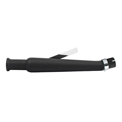 Emgo Escape Trompeta Elevado Derecho Negro Entrada 1.75 Pulgadas (44.4 mm) Ajustable a 38 mm, Longitud 20.5 Pulgadas (520 mm)