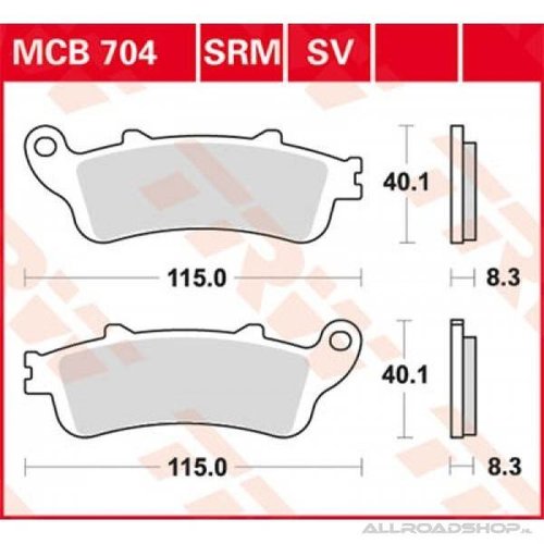 TRW Bremsbelagsatz MCB704SV