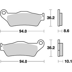 Brake Pad Set MCB707SH