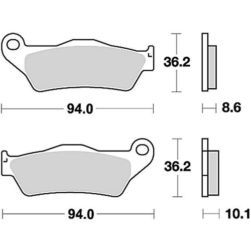 TRW Paire de plaquettes de frein MCB707SH