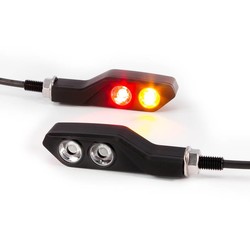 LED-Blinker- / Rücklicht-Einheit CNC Schwarz