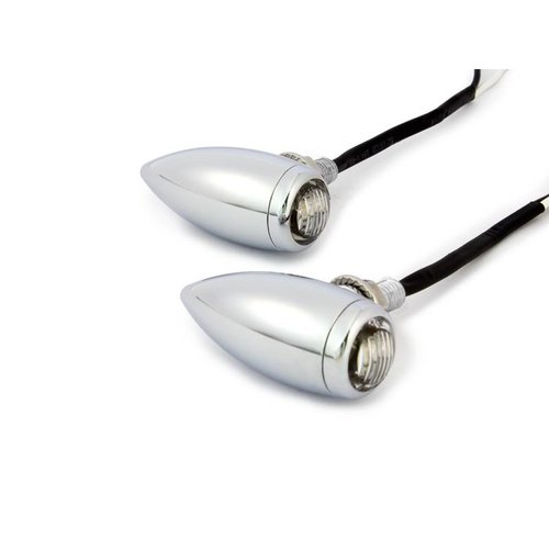 Premium LED Blinker CNC Billet Aluminium Verchromt