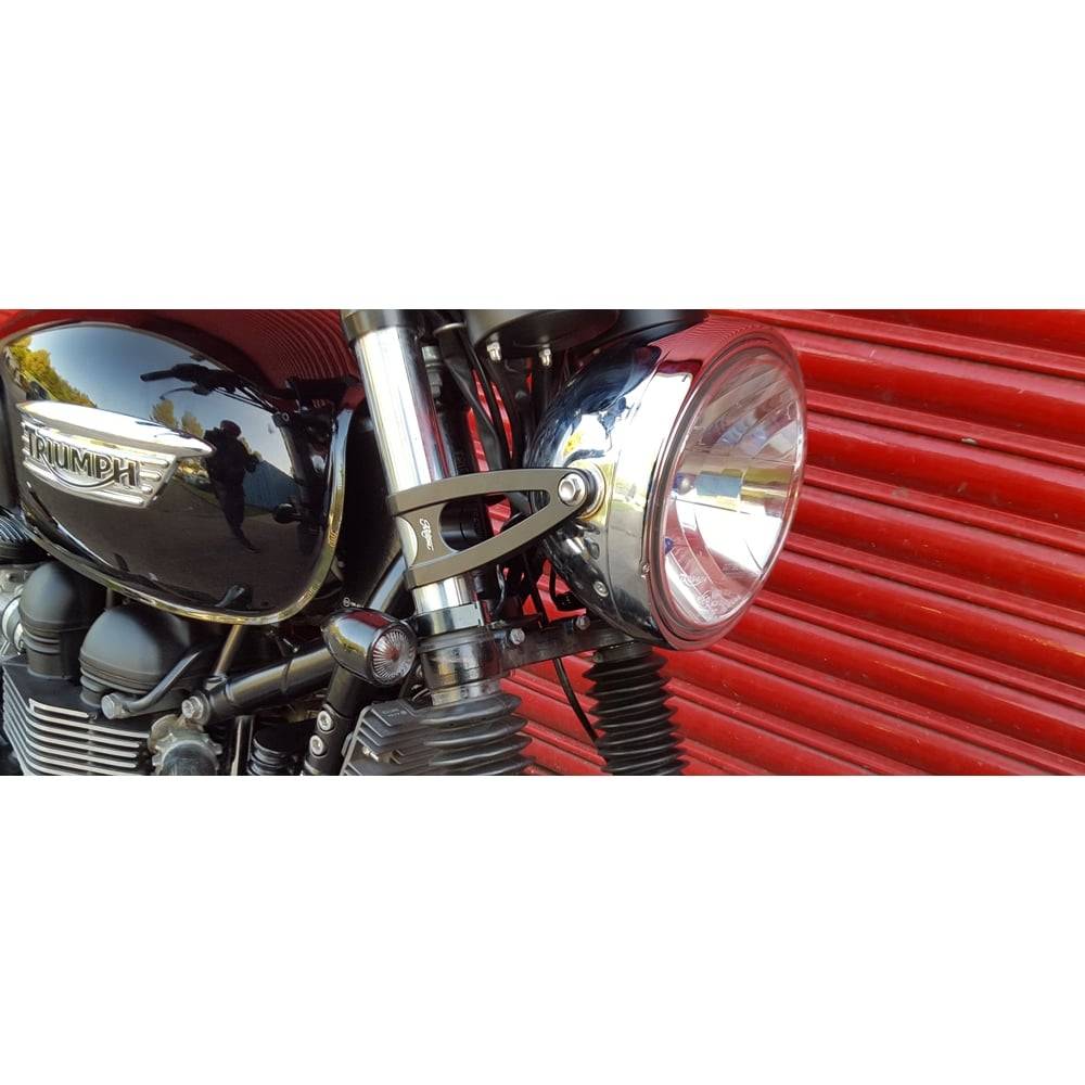 1 Paar Motorrad Motorrad Scheinwerferhalterung Halterung Gabelkopf  Lampenfassung Rohrklemme Kit für Cafe Racer(41mm)