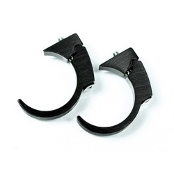 Handlebar Clip Kit Black Anodised 22 mm