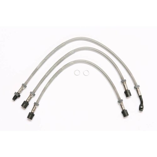 Brake line stainless steel for BMW R2V R45, R 65 from 9/1981 with raised handlebars and dual disc, three-piece