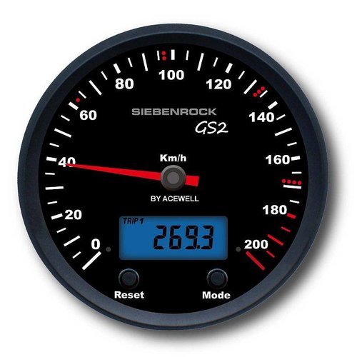 Siebenrock Speedometer GS2 for R 80 G/ S R 80 / 100 GS up to 9/90, R 80 GS Basic ''Plug and Play'' MPH Version