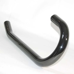 Exhaust manifold ''Sport'' 38mm black chrome right, for / 5/6/7 up to 9/1980 without cross tube remake