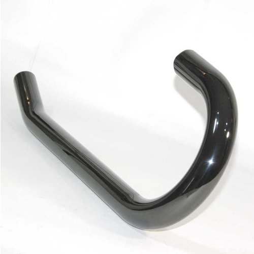 Siebenrock Exhaust manifold ''Sport'' 38mm black chrome right, for / 5/6/7 up to 9/1980 without cross tube remake