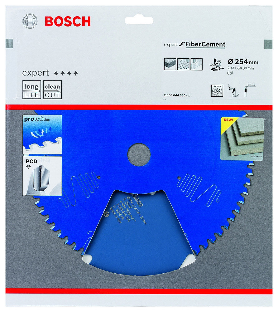 onderzeeër Grijp Beschuldiging Bosch Cirkelzaagblad Fiber Cement, 254 X 30 X 2,4 mm, 6T - 2608644350  kopen? | Toolsvoordelig.nl - Toolsvoordelig.nl