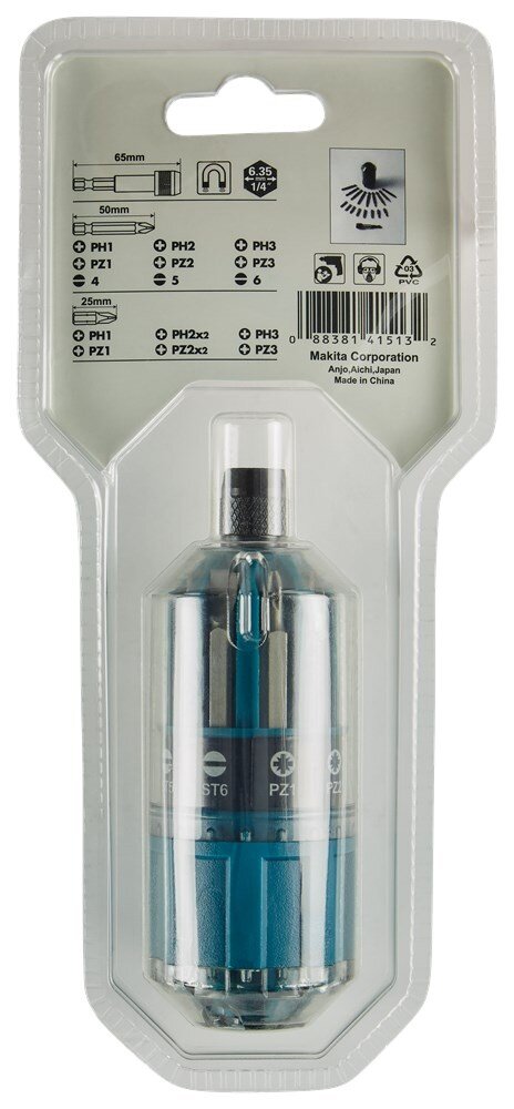 Makita Bitset 18-delig + magneethouder - B-28905 kopen? | Toolsvoordelig.nl