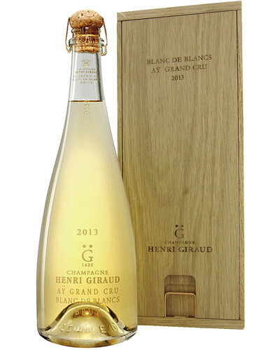 Henri Giraud Blanc de Blancs 2013 Aÿ Grand Cru in originele houten kist