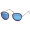 Ronde fashion zonnebril blauw