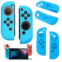 Silicone Anti Slip cover voor Nintendo Switch Controller Blauw